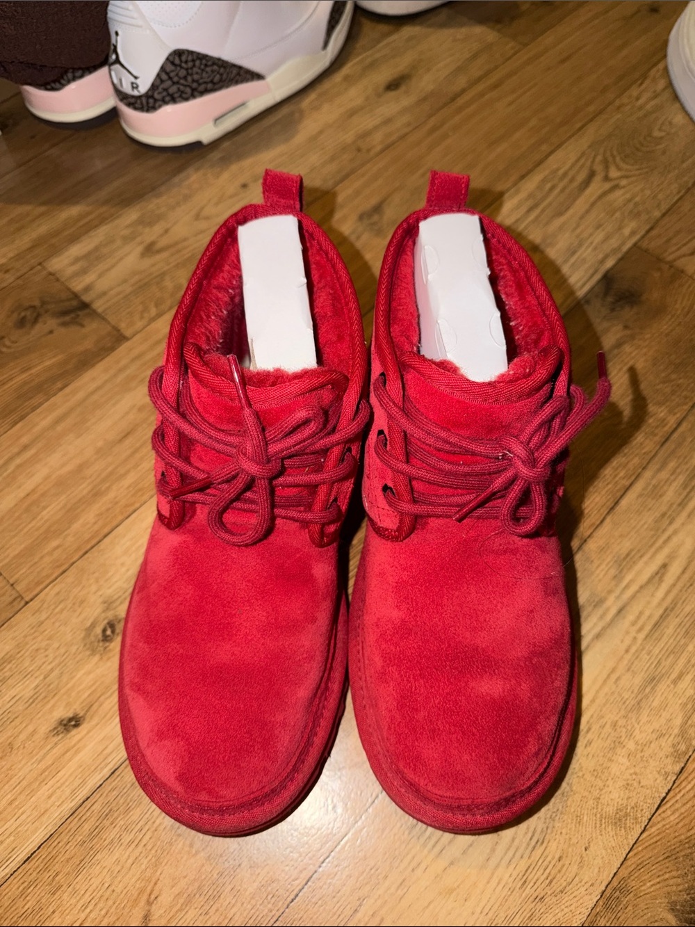 UGG Women's Red Lace-Up Suede Boots